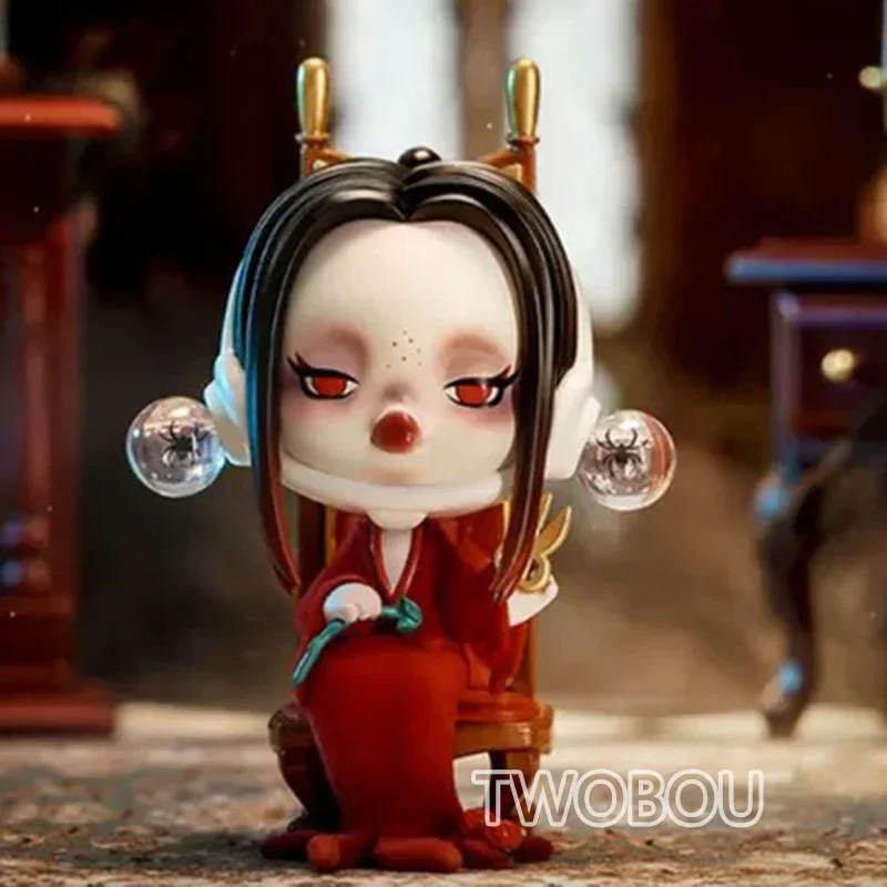 POP MART Skullpanda Addams Family Series Blind Box Toys Kawaii Anime Action Figure Surprise Mystery Box Dolls Girls Gift