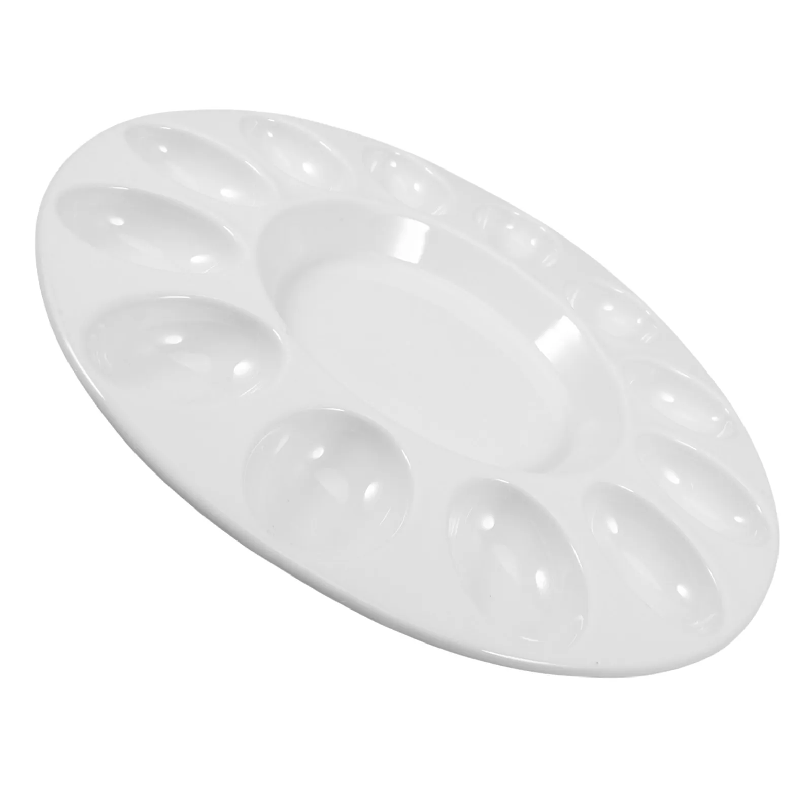 

Ceramic Deviled Egg Serving Tray Egg Platter Stable Bottom Smooth Surface Easy Clean Reusable for Home Catering