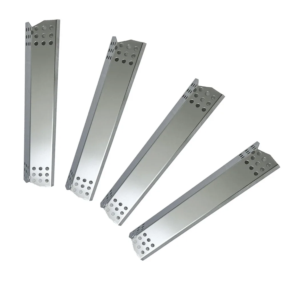 Set of four stainless steel fireguard panels compatible with grills 7200697 7200830H for improved heat distribution