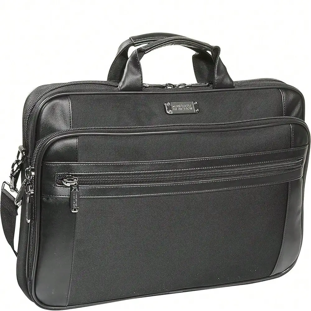 

Kenneth Cole Reaction Urban Traveler Slim 18.4\ Laptop Sleeve Top Zip Computer Portfolio Bag, Black
