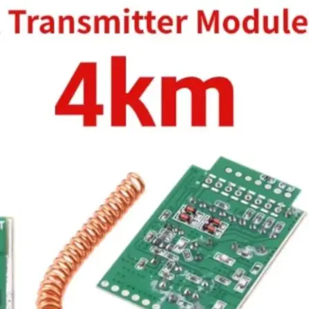 433MHz Wireless Transmitter Module Kit with 4km Range for Remote Control Projects 4000 Meter Signal Transmission