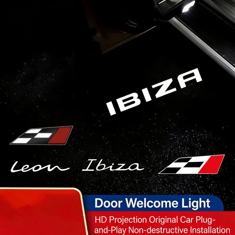 Car Door HD LED Lamps Projector Courtesy Welcome Lights For SEAT FR Cupra Ibiza Leon Ateca Arona