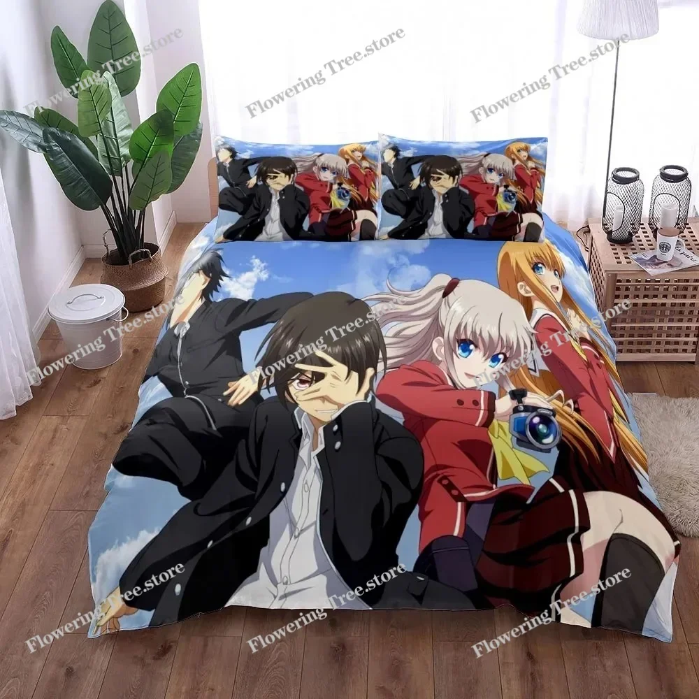 

Charlotte Comics Duvet Cover Set Without Sheet King Queen Double Full Twin Single Size Bed Linen Set