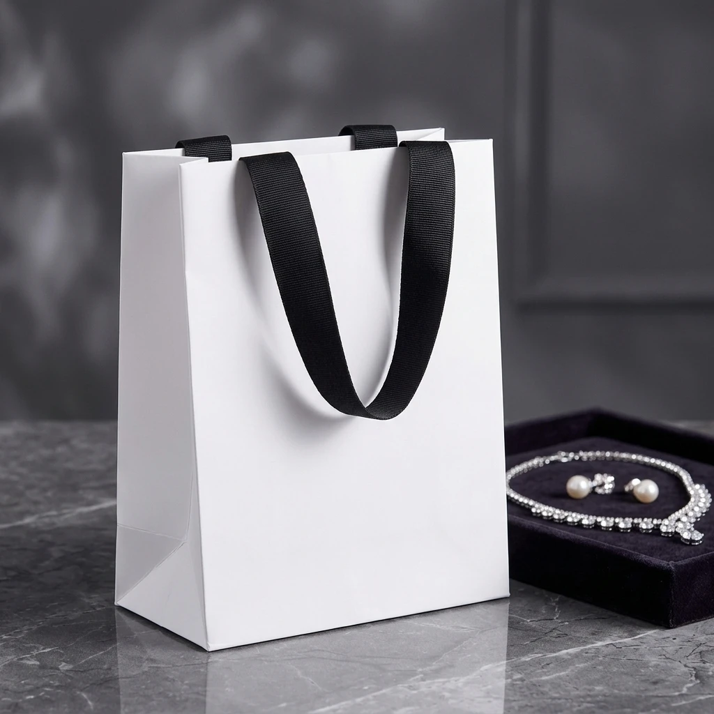Luxury Bags In Store - Aanpasbare papieren cadeautas, elegant voor juwelierszaken,