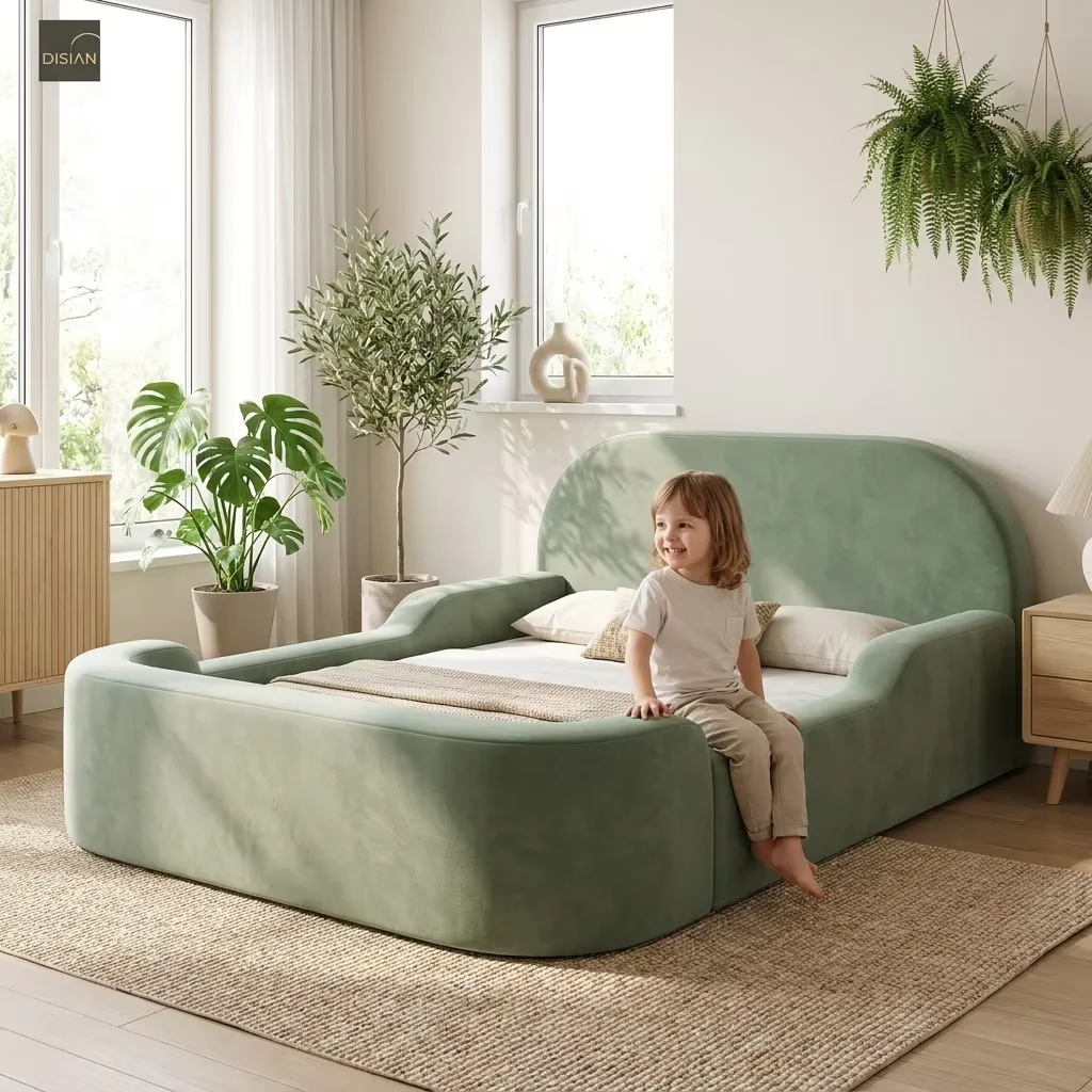 High Density Sponge Toddler Floor Bed Soft PureFoam Kids Bed CE RoHS Approved VacuumCompressed Sofa Bed