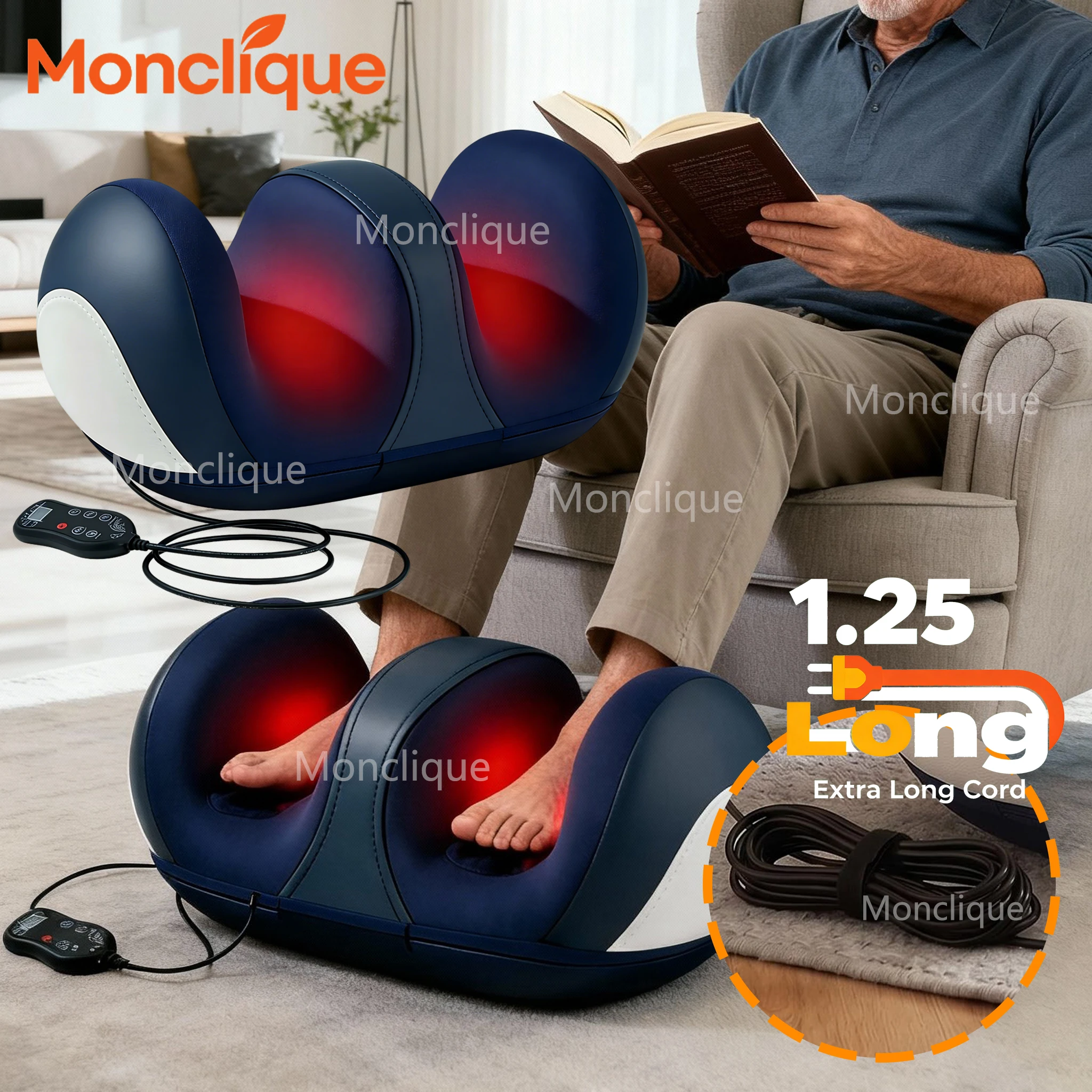電動フットアンクルマッサージャー-指圧揉み-ディープティシューリラックス-温熱ローラー-ふくらはぎ筋肉バイブレーター-マシン-健康-ホームオフィス用