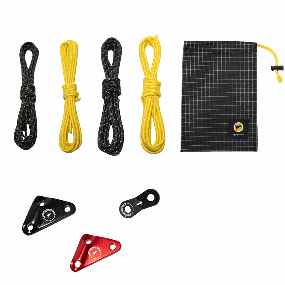 

Diameter 2mm UHMWPE Reflective Camping Guyline Kit with Double/Triple Eyes Storage Bag Tent Rope Outdoor Gear Accessories