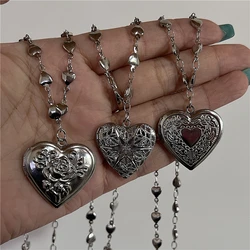 Heart Pendant Necklaces Harajuku Korean Necklace Sweet Cool Y2k Jewelry