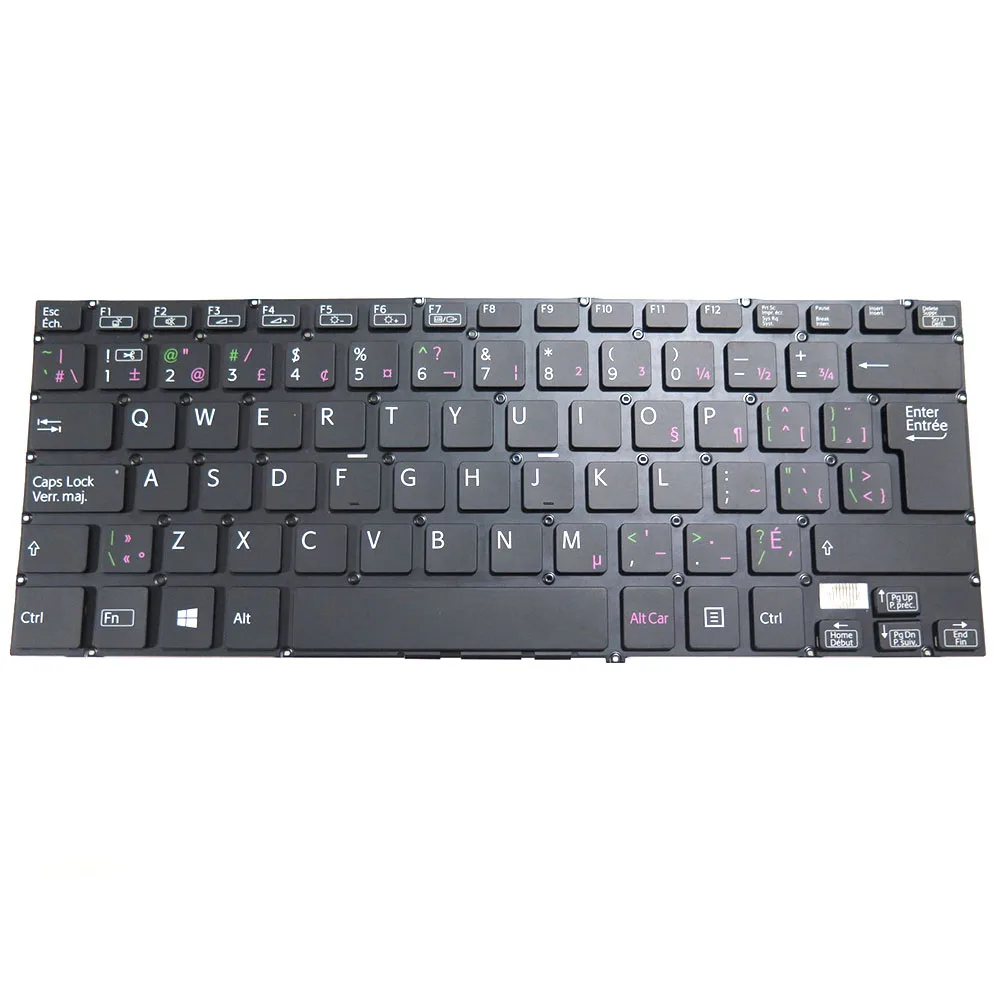 Laptop Keyboard For SONY SVF14A 9Z.NABBQ.00G 149238331DE Canada CA Black Without Backlit New