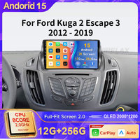 9 Inch Android 15 2G+32GB For FORD C-MAX KUGA 2 ESCAPE 3 2012-2019 Car GPS Navi Multimedia Player Radio Tape Head Unit Carplay