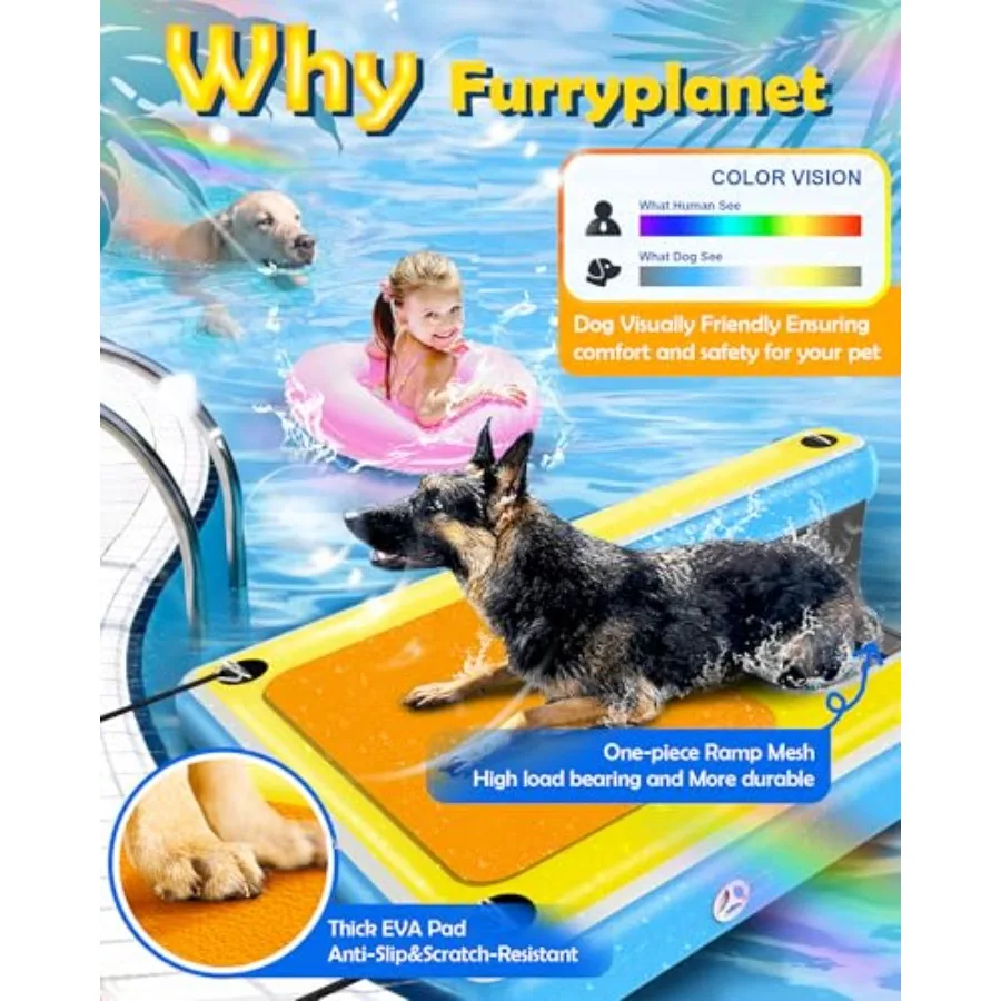 Nadmuchiwane rampy wodne wielofunkcyjne duże pływaki dla psów drabinka do basenu łodzi molo jeziora antypoślizgowa jednoczęściowa rampa siatkowa deska do pływania