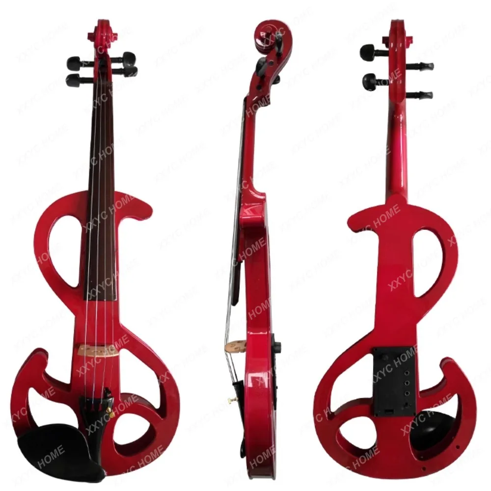 High-Grade White Electronic Violin Professional Stage Performance Solid Wood Color