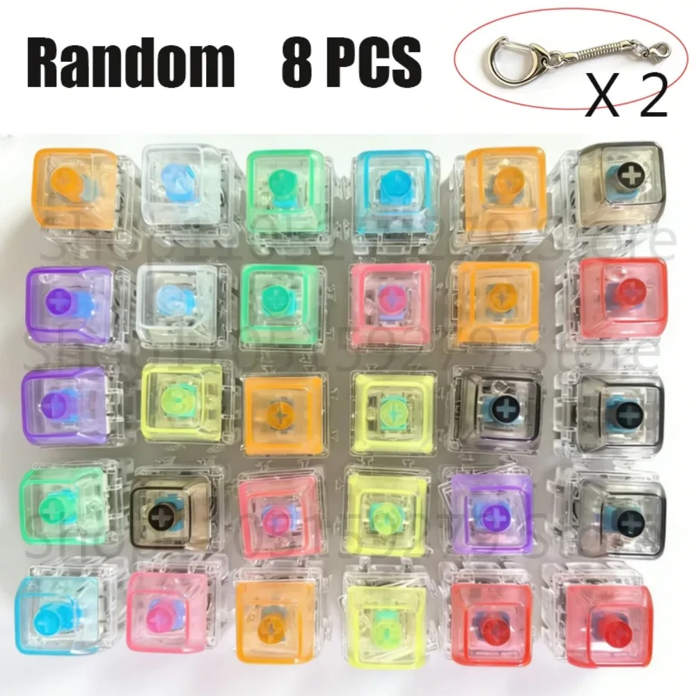 

LED Free Assembly Keyboard Keychain Fidget Toy Crystal Clicker Sensory Stress Relief Toy for Adults And Children