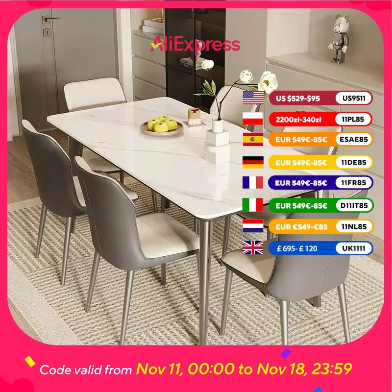 

Marble Nordic Dining Tables Design Restaurant Luxury Salon Dining Tables Modern Breakfast White Table A Manger Furniture Home