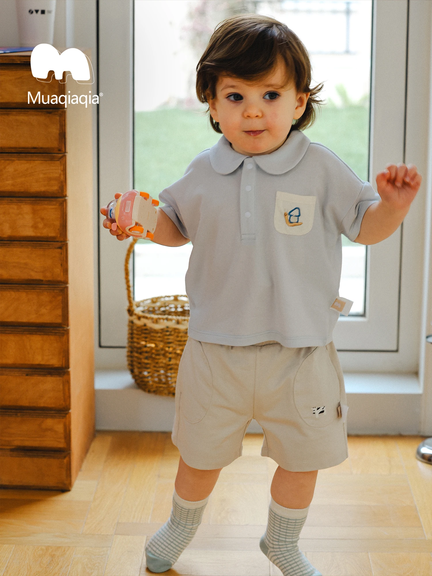 muaqiaqia-baby-boy's-short-sleeve-shirt-nordic-style-children's-clothing-cotton-polyester-blend-comfortable-casual-t-shirt