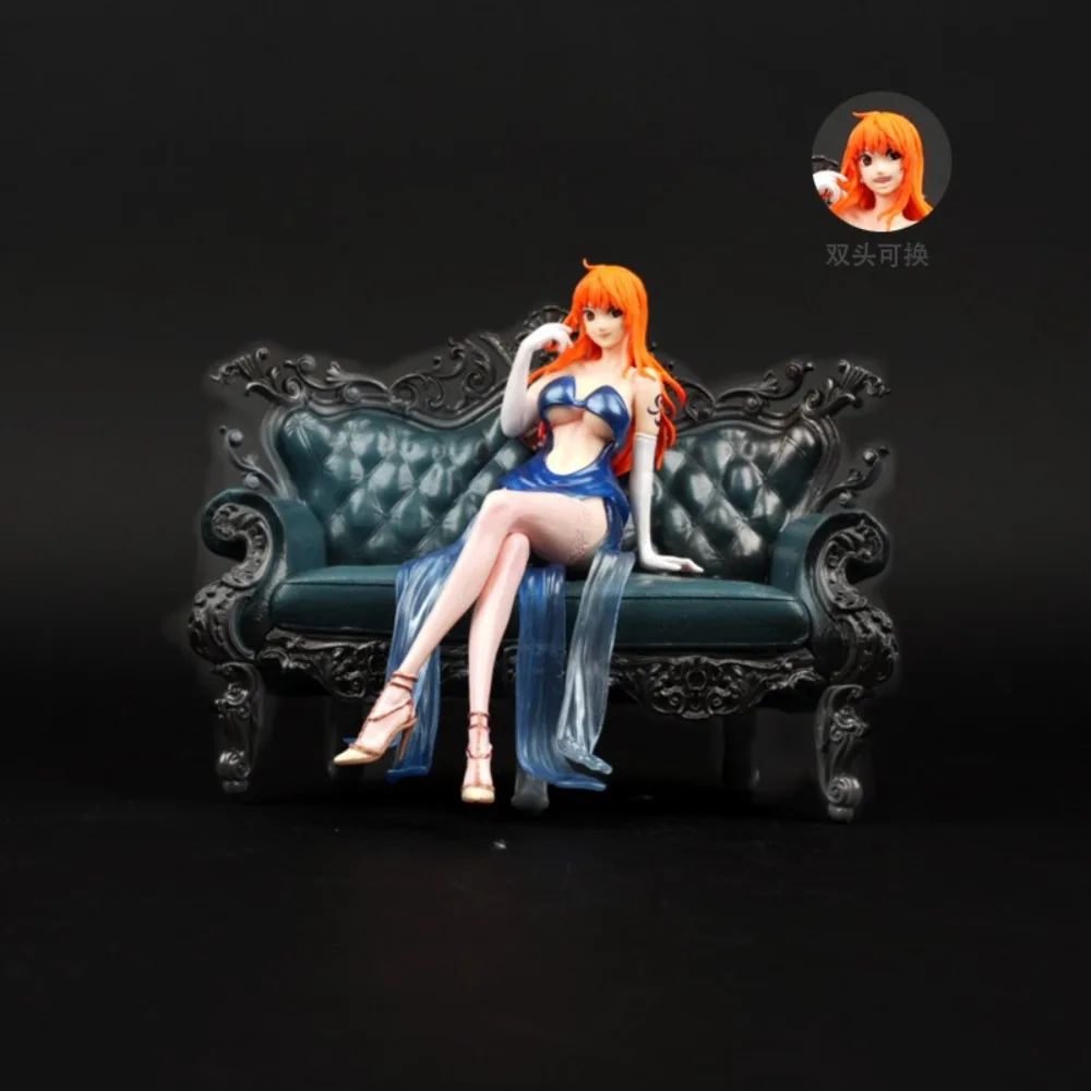 

One Piece Nami Sofa Series Anime Figure 17cm PVC Static Suit Thug Vol 4 Statue Collectible Model Display Ornament for Fans Gift
