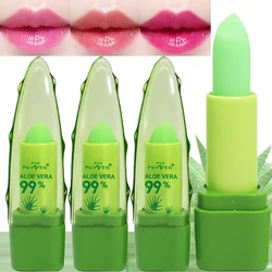 Moisturizing Aloe Vera Color Lipstick Temperature Color Change Lip Balm Long Lasting Waterproof Nourishing Lips Korean Cosmetics