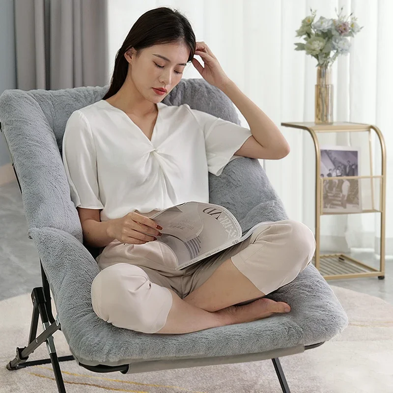 

For Promotion Lightweight Padded Soft Indoor Furniture Steel Square Saucer Chair Camping Folding Moon Chair