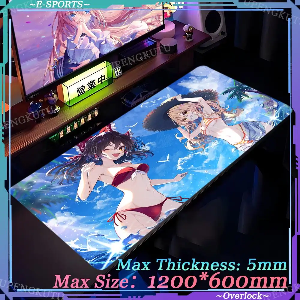 Desk mats Mouse Pad Oversized Cute desktop accessories Gaming Pink art Anime Mouse b_bikini_beach_sexy Locked edge pad