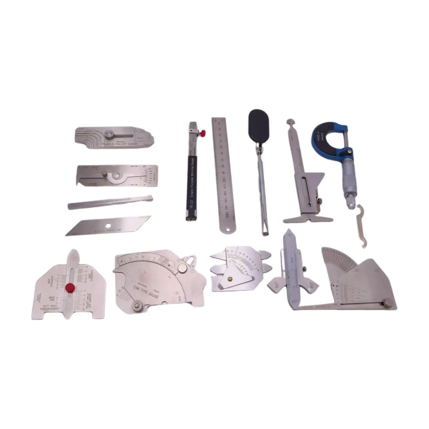 

Welding Gauge Kit 13pieces Precision Soldering Ruler Combined Suit Measure Gauges Welding Tools