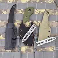 Tonife Stainless Steel Knife Holster Clip Universal K Sheath Clip K Sheath Waist Clip Accessory Knife Sheath Carrying Pouch Clip
