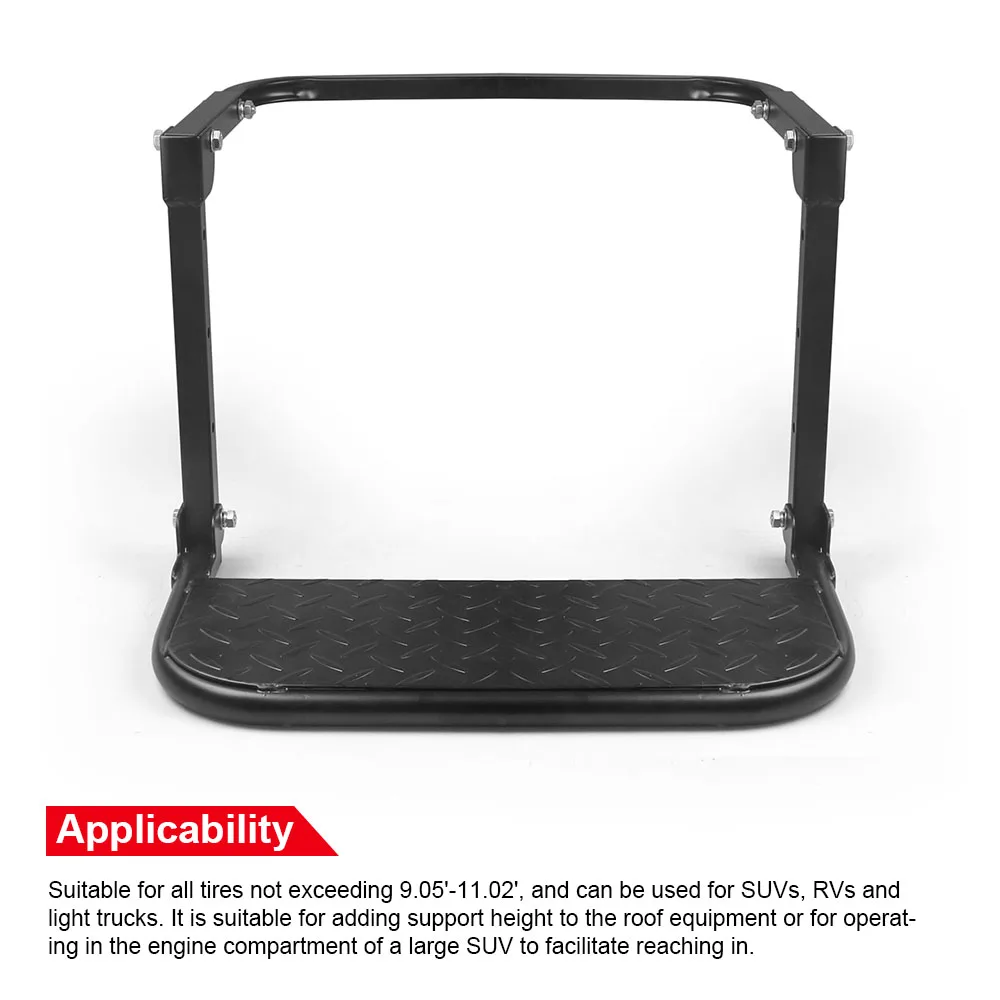 

Portable Non-Slip Folding Tire Step Adjustable Heavy Duty Wheel Step For Truck SUV Max Load 300Lbs
