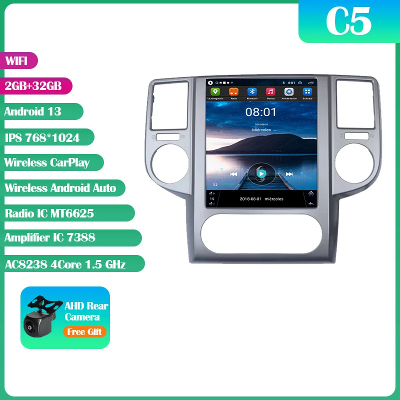 Android 14 Voor Nissan X-Trail 2003-2007 9.7 "7862 S Autoradio Multimedia Video Player Carplay Auto GPS Navi Geen 2din DVD HU Audio