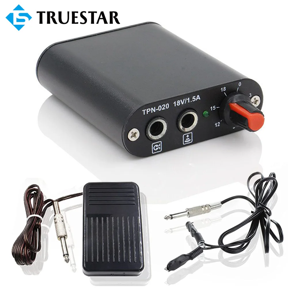 Mini Tattoo Power Supply Kit With Tattoo Machine Foot Pedal Switch Tattoo Source Controller With Plug For Machine Pen Body Art