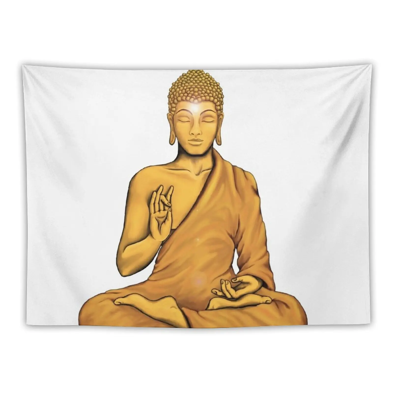 

Illuminated golden buddha Tapestry Bedroom Decorations Art Mural Wall Mural Tapestry