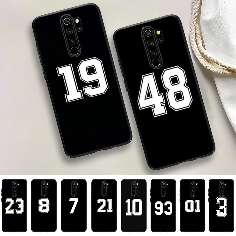 

Football Lucky number Phone Case For Redmi Note 4 X 5 A 6 7 8 T 9 9S 10 11 11S 11Epro Poco M3 pro