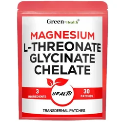 30 Patches 3 in 1 Magnesium L-Threonate Transdermal Patches with Magnesium Glycinate & Magnesium Chelate