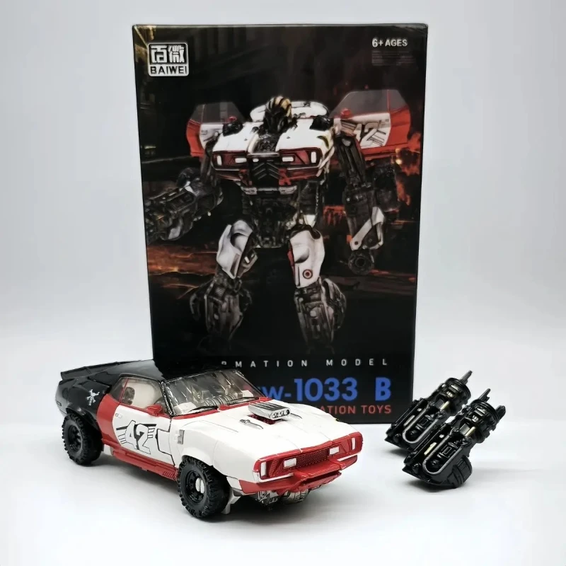 BAIWEI 변형 장난감 TW-1033B TW1033B 화이트 워리어 액션 캐릭터 로봇 자동차 모델 피규어 오리지널 박스 컬렉션 선물