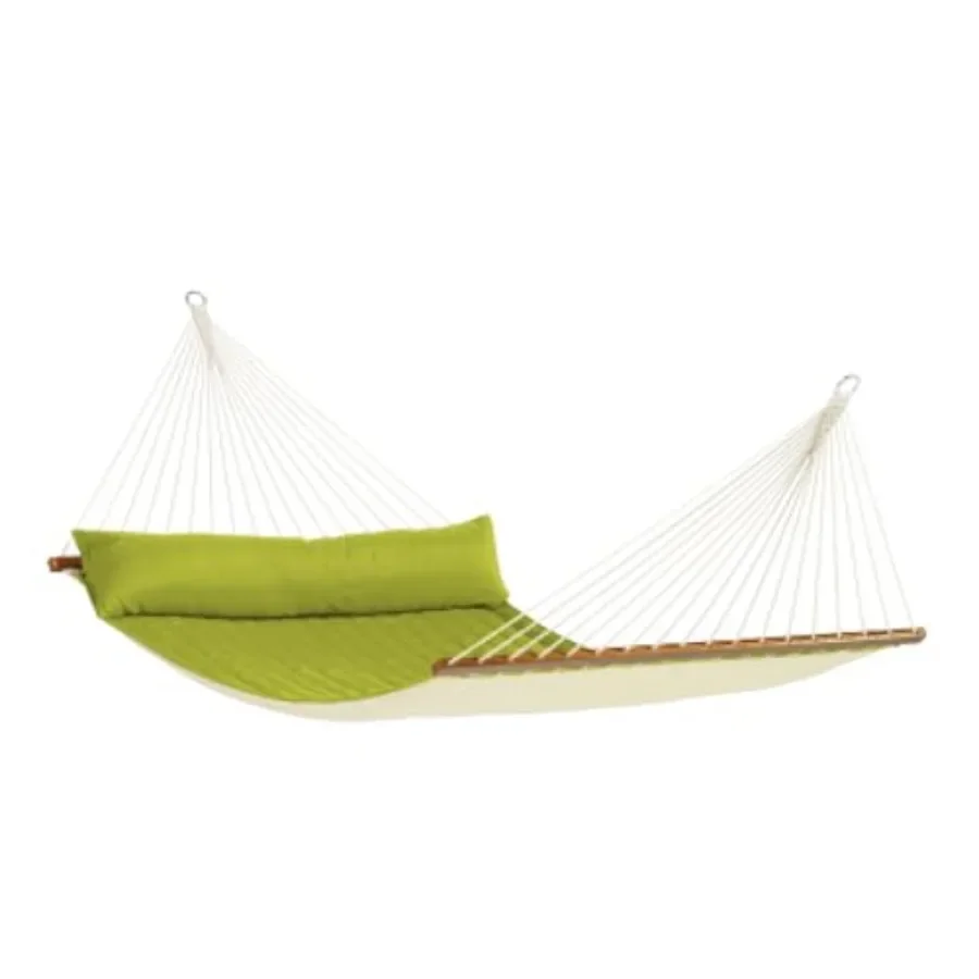 Alabama - Weather-Resistant Quilted Spreader Bar Hammock for Outdoor Use, Polyester Fabric, Navy Blue, UV-Protected Mildew-Resi