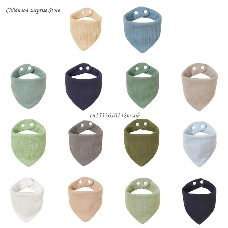 Infant Bib Newborn Burp Cloth Baby Hand Towel Wash Cloth Toddler Handkerchief Multi-use Triangular Bibs for Teething Dropship