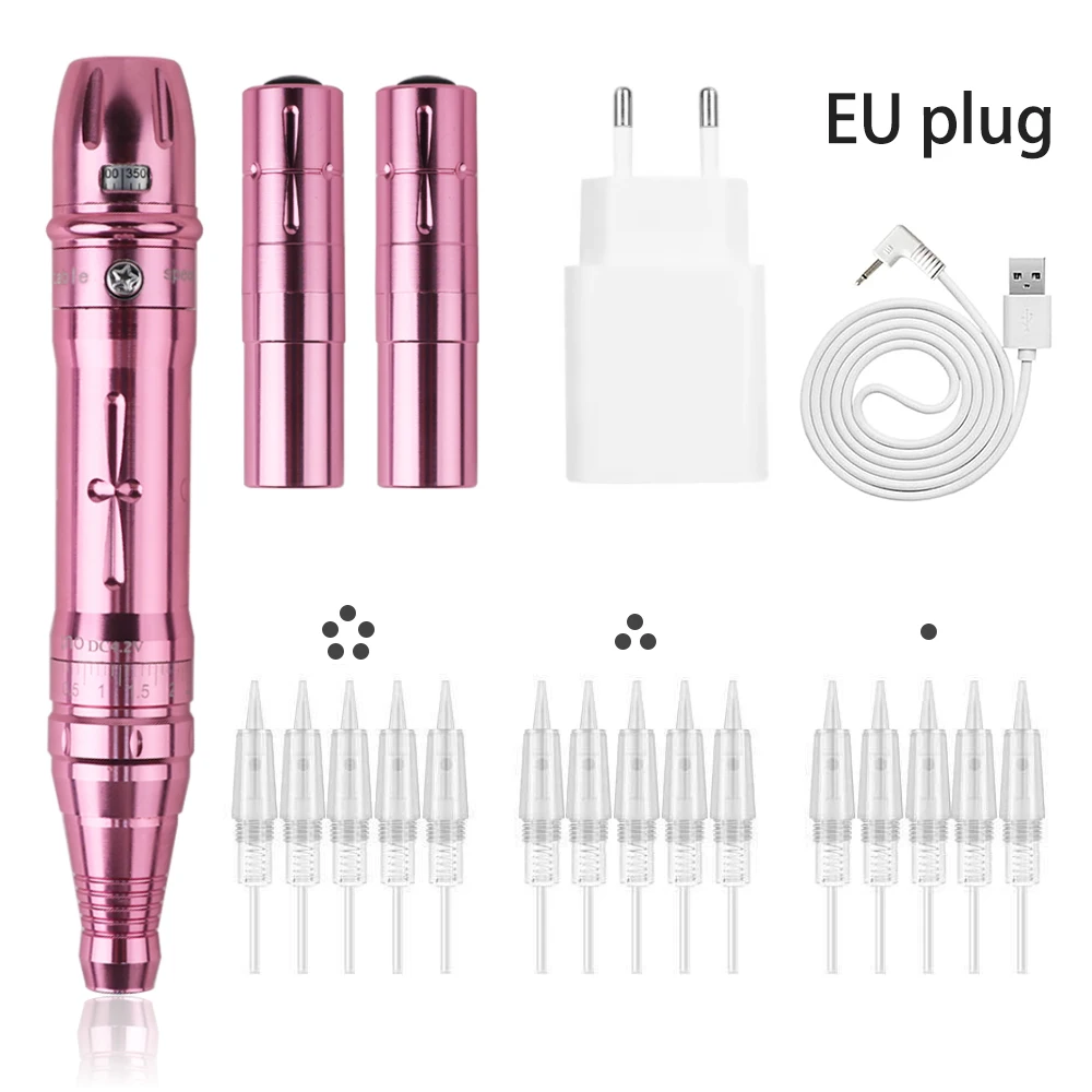 Wireless Permanent Makeup Machine  Lips PMU Machine Adjustable 22000-35000RPM Speed Tattoo Pen for Eyebrow Lip Tattoo Gun Kit