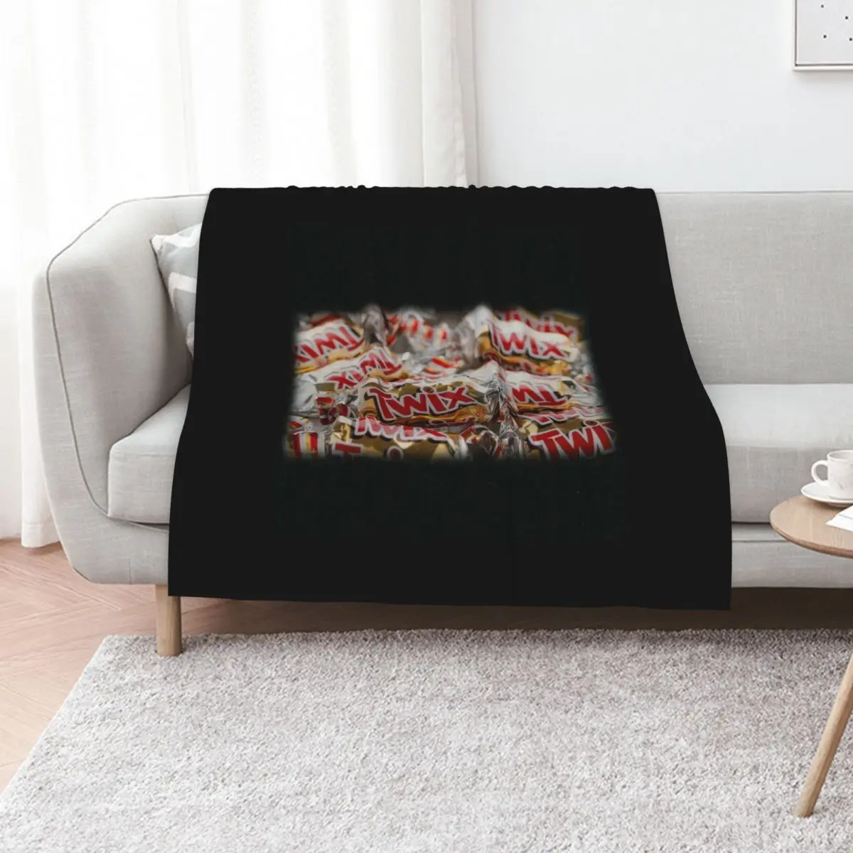 TWIX Patterns Pillows and Stickers (Twix) Throw Blanket Decoratives Camping Comforter blankets ands Retros Blankets