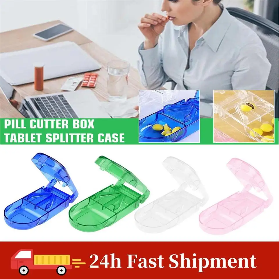 

1Pcs Pill Cutter with Safety Safely Cut Pills and Vitamins, Pill Splitter, Pill Splitter, Retractable Guard