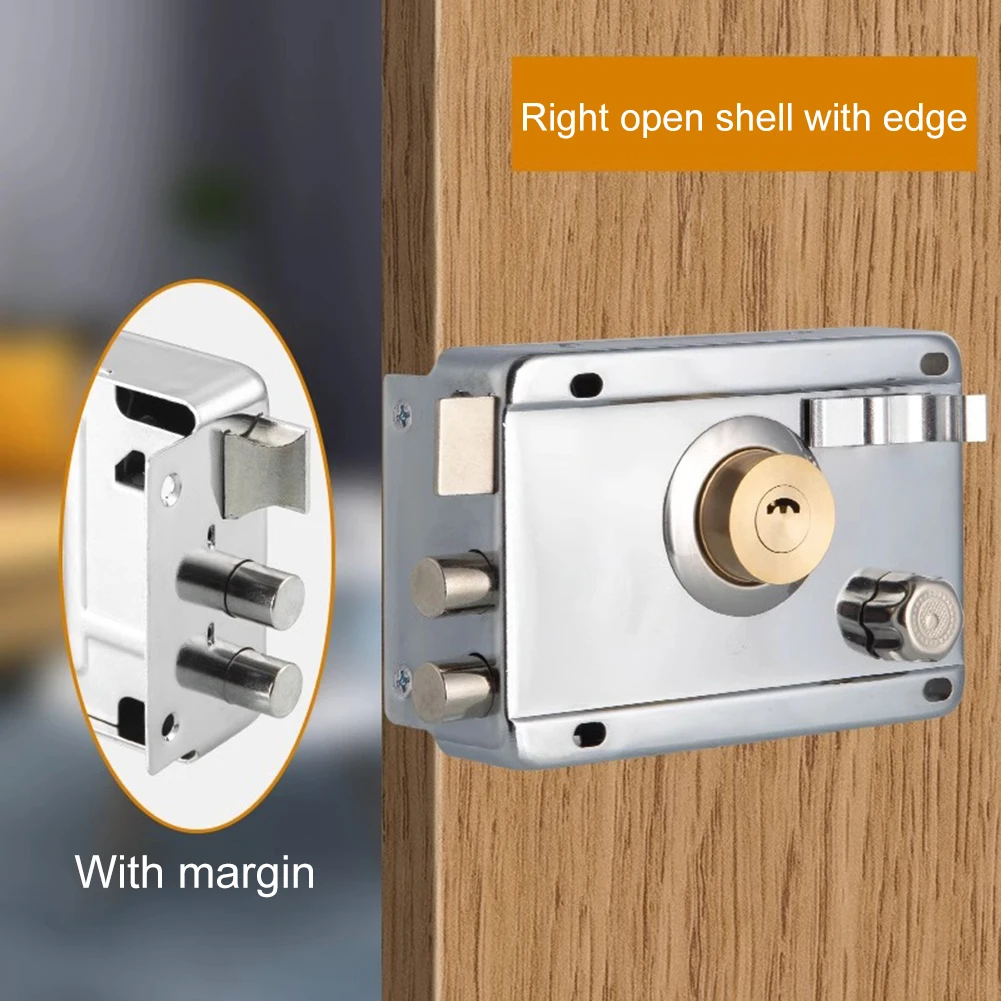 

Exterior Door Lock Anti-theft Safety Lock Household Door Lock Cold Rolled Steel With Key Left/Right Open Iron Insurance Lock