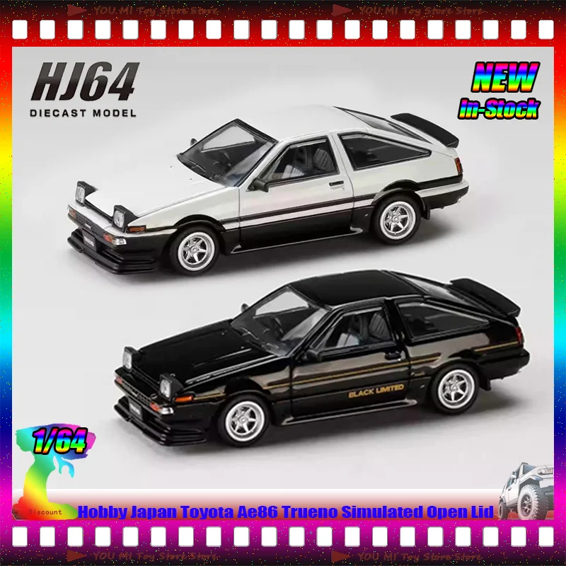 

В наличии Хобби Япония 1:64 Toyota Ae86 Trueno литая модель автомобиля с открытой крышкой из сплава, миниатюрная детская игрушка на заказ, демонстрационная деталь