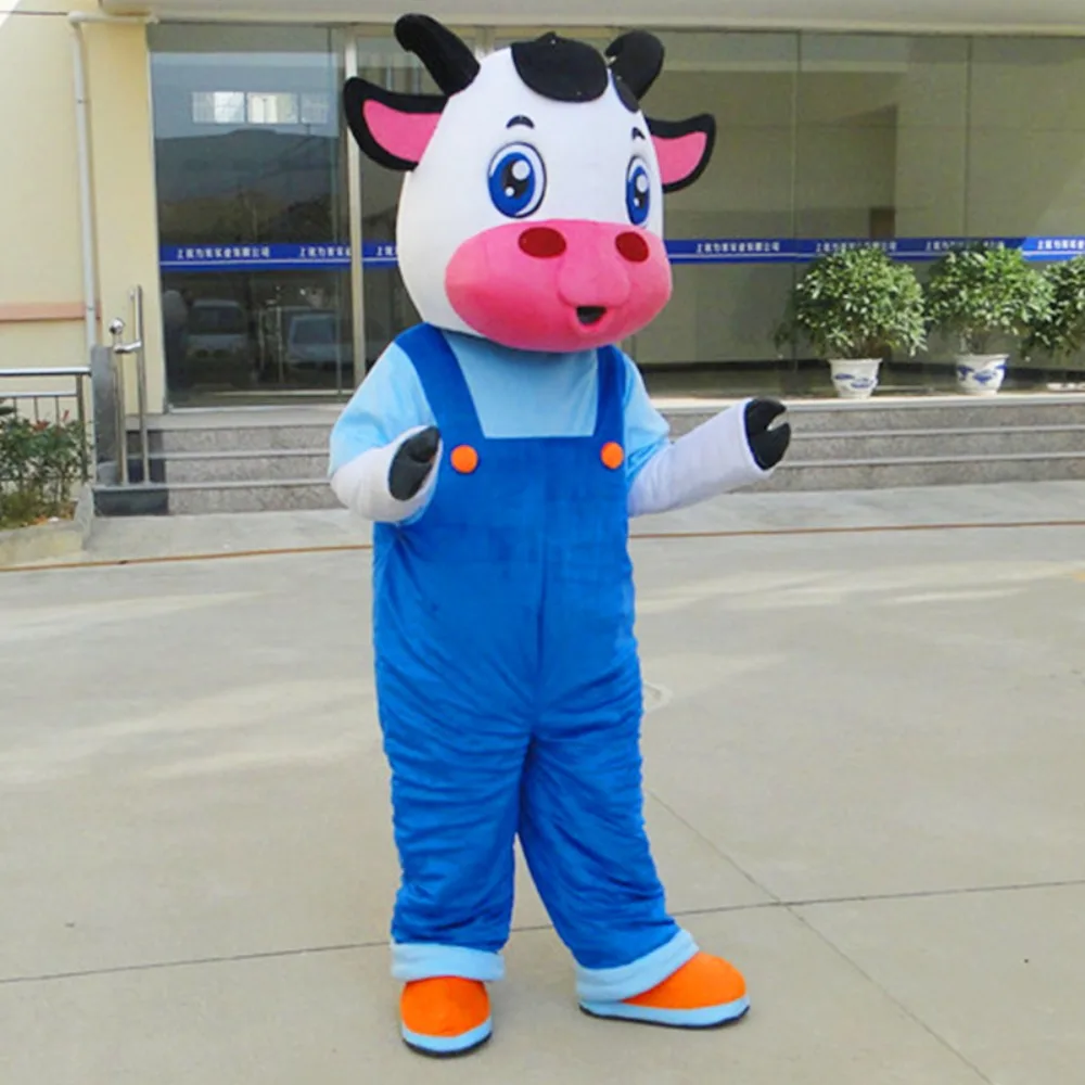 

Cow Cartoon Doll Costume Animal Doll Clothing Mascot Adult Activity Performance Cow Props Headgear