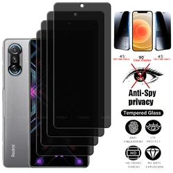 4Pcs For Redmi K40 Gaming Glass Xiaomi Redmi K40 Gaming Tempered Glass 9H HD Privacy Anti-Spy Screen Protector Redmi K40 Gaming