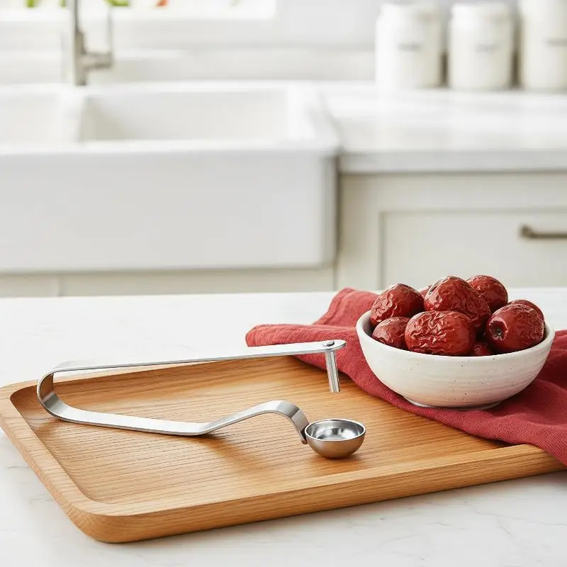 {QTG333} Cherry Pitter Stainless Steel Jujube Core Remover Easy Operation Sturdy Build For Home Baking Snack Prep