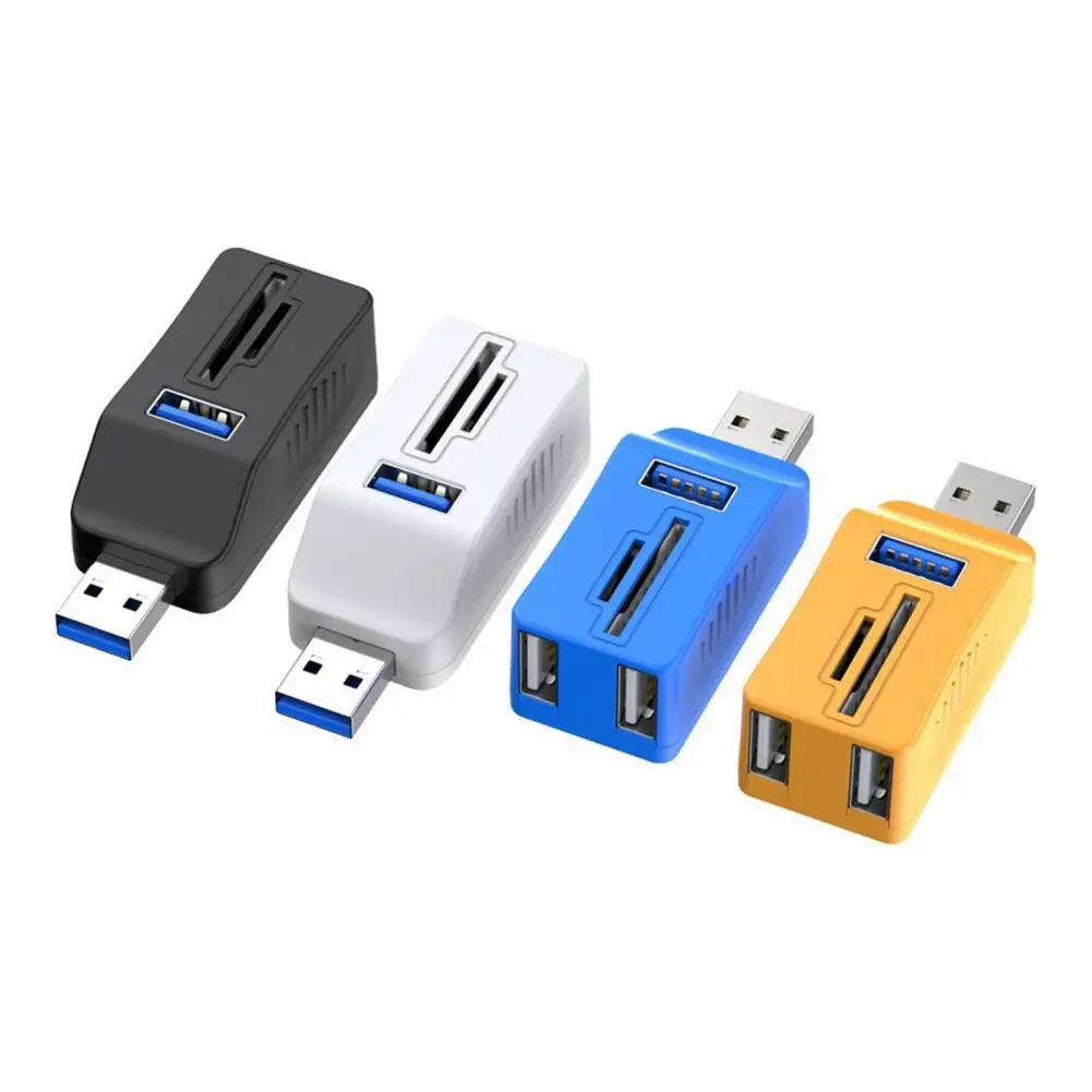 USB Card Reader Adapter Multi Ports USB Hub Expansion Splitter for Connecting Mobile Hard Disk U Disk Camera Mouse