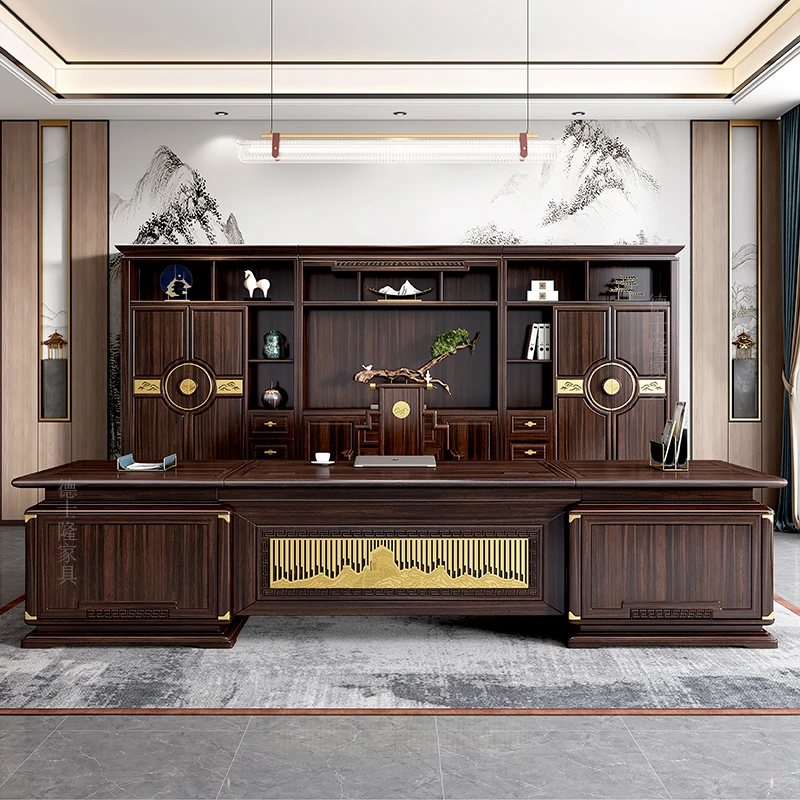 

Cheap Designer Executive Office Desk Wood Storage Large Drawers Computer Desk Standing Modern Mesa Escritorio Work Station Table