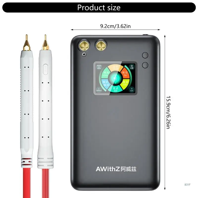 AWithZ U3 plus แบบพกพาขนาดเล็กจุดเครื่องเชื่อมจุดเชื่อมเครื่องแบตเตอรี่บัดกรีจุดเครื่องเชื่อมซ่อมเครื่องมือ 7500mAh