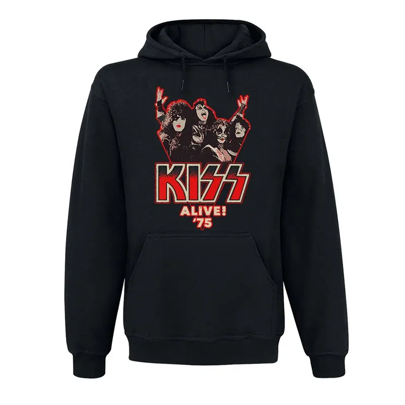 

Футболка Fit KISS Band Alive in 1979 Tour, рок-толстовка с капюшоном и длинными рукавами, плотная толстовка с капюшоном