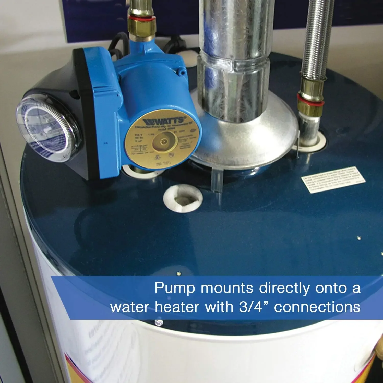 Recirculating Pump System with Built-In Timer for Tank Water Heaters, 6.2 Inches x 6.0 Inches x 5.0 Inches Device + Equipment