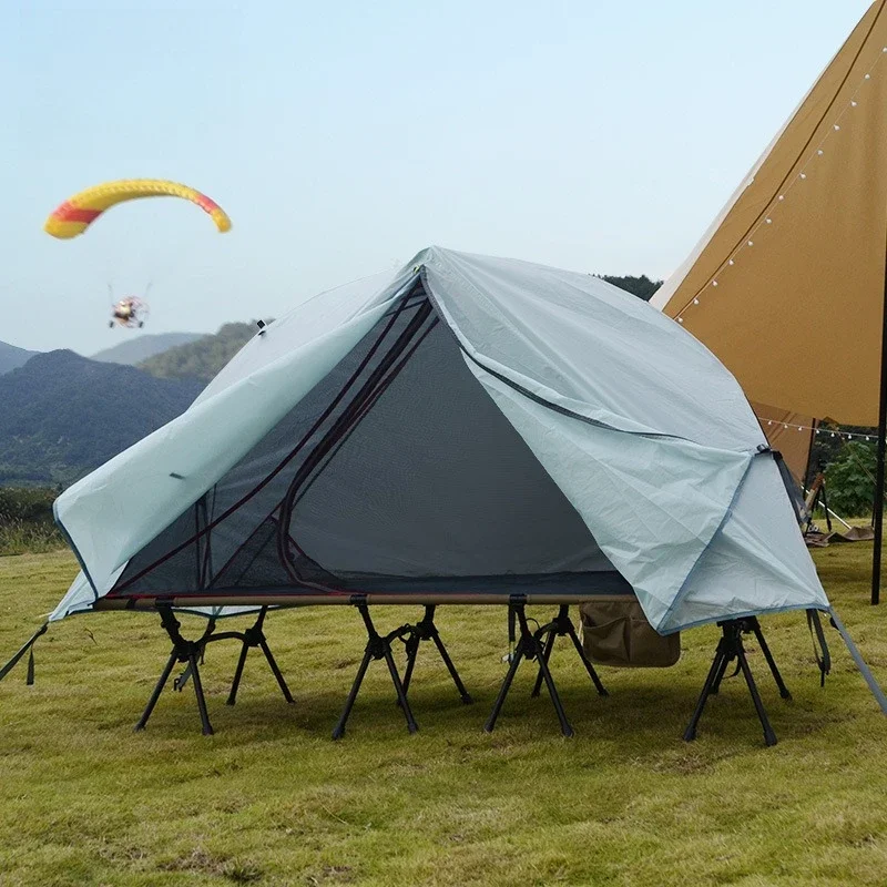 

Outdoor ultra-light single tent, hiking tent, camp bed, ground , aluminum alloy self-driving , individual soldier,