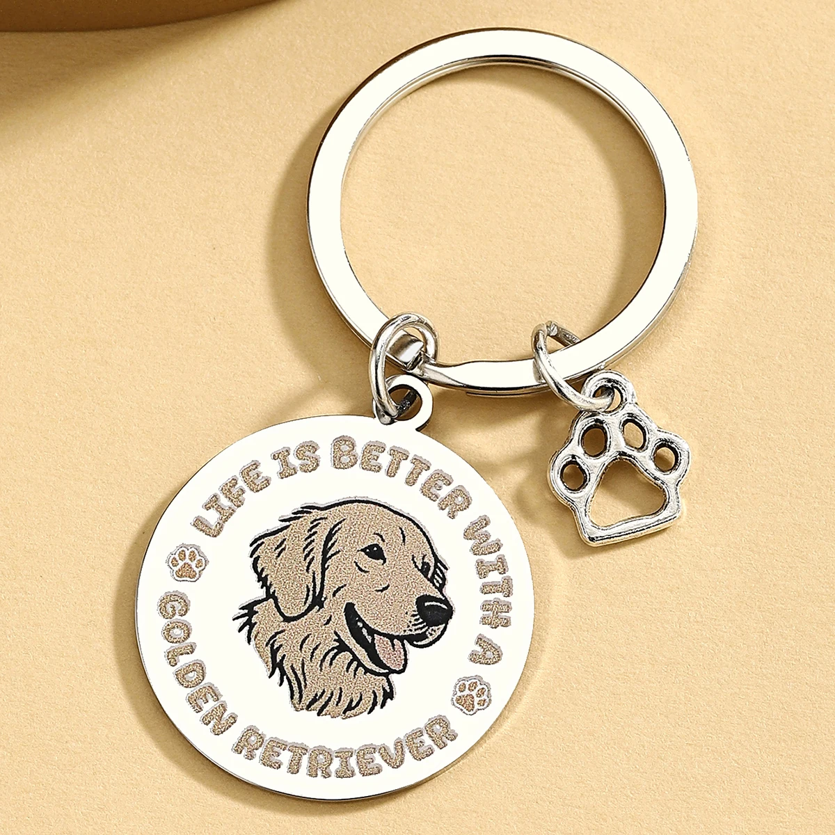 Golden Retriever Gifts Golden Retriever Keychain for Women Men Gifts For Dog Lovers Dog Mom Dogs Dad Christmas Decor ﻿