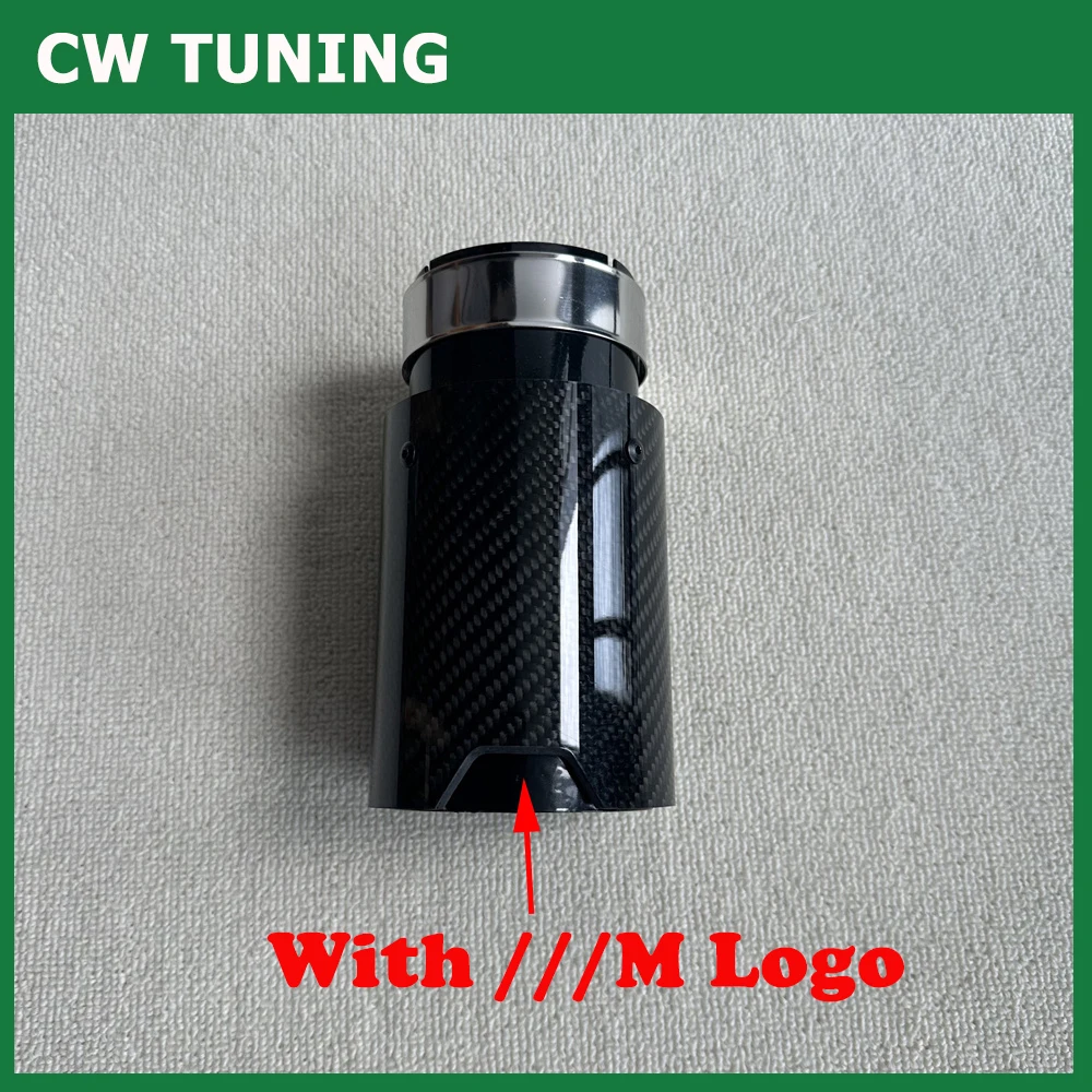 

1 PCS Carbon Fiber Glossy Black Rear Tail Exhaust Pipe Muffler Tip For BMW M Series F80 F82 F36 F12 F32 Universal Muffler Tips